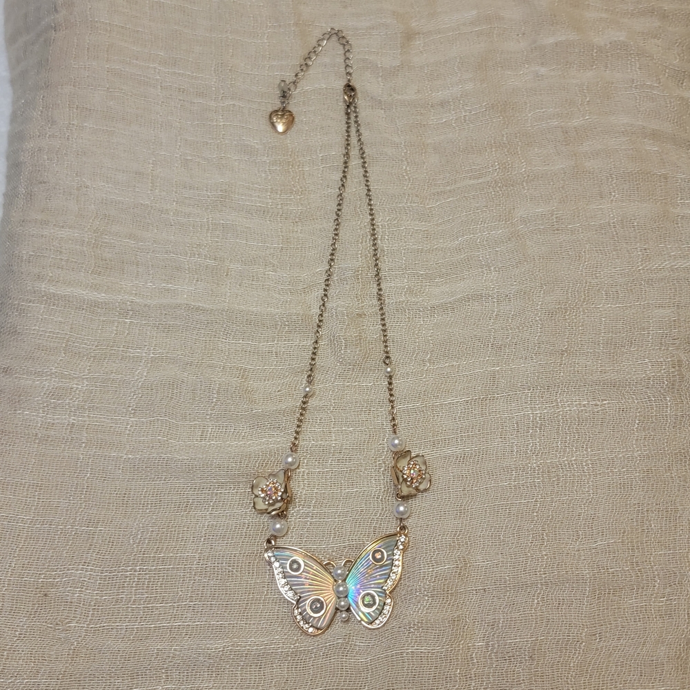 Betsey Johnson "Flutterby" Butterfly Necklace